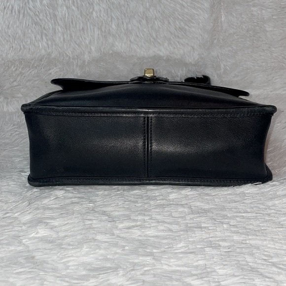 Coach Vintage Willis Unisex Leather Messenger Crossbody Shoulder Bag 9927 Black - Picture 10 of 17